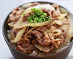 万能くろ酢たれで牛丼